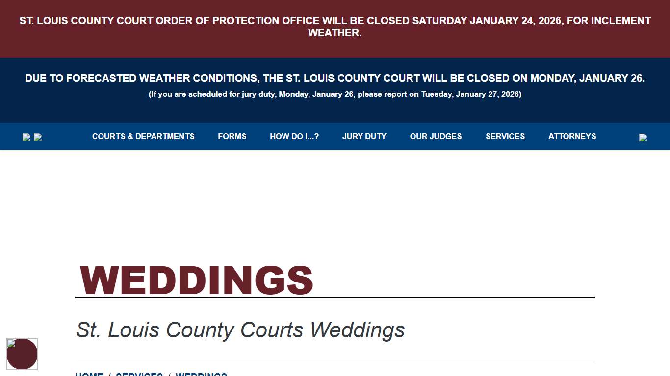 Weddings - St. Louis County Courts - 21st Judicial Circuit